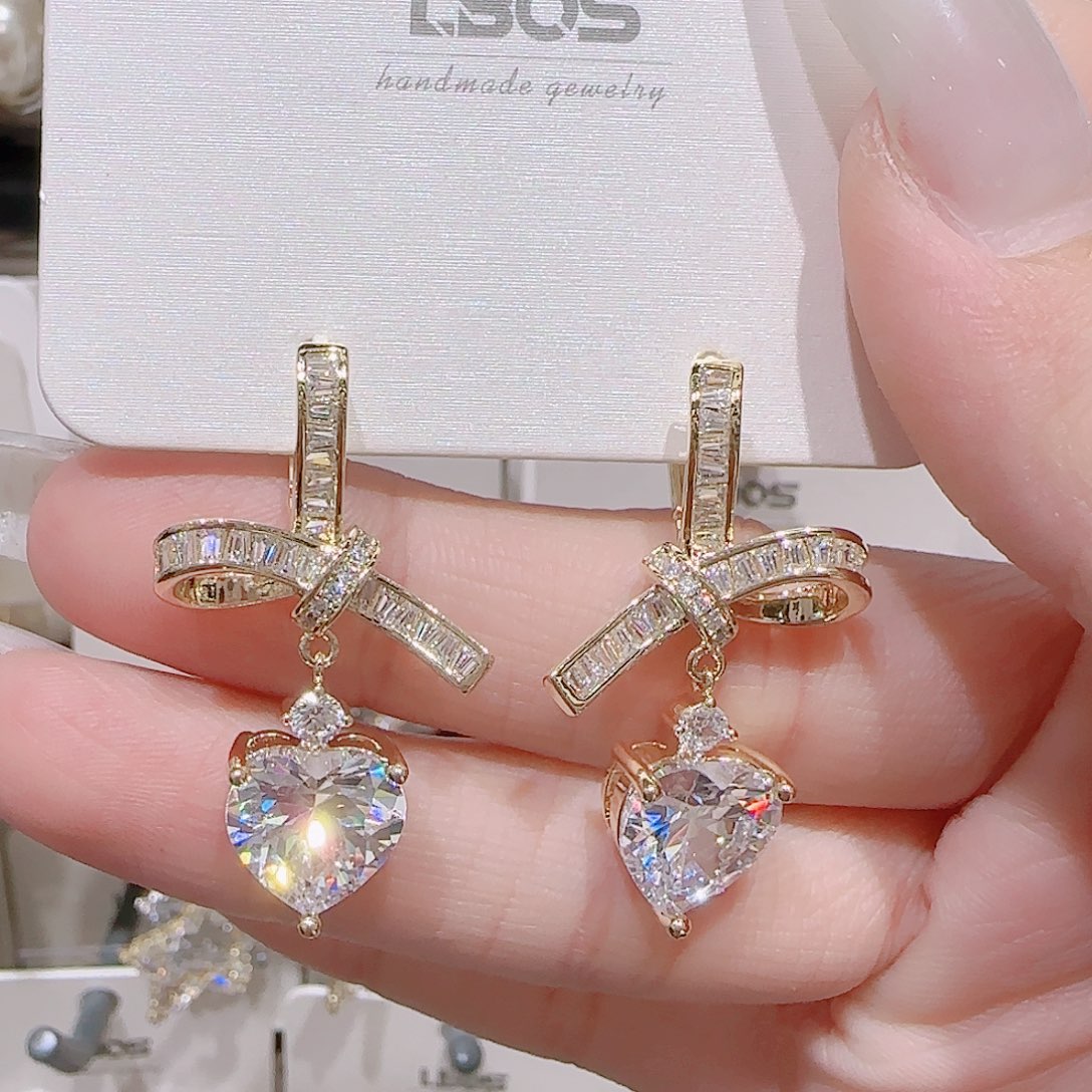 锆石铜合金925银耳环