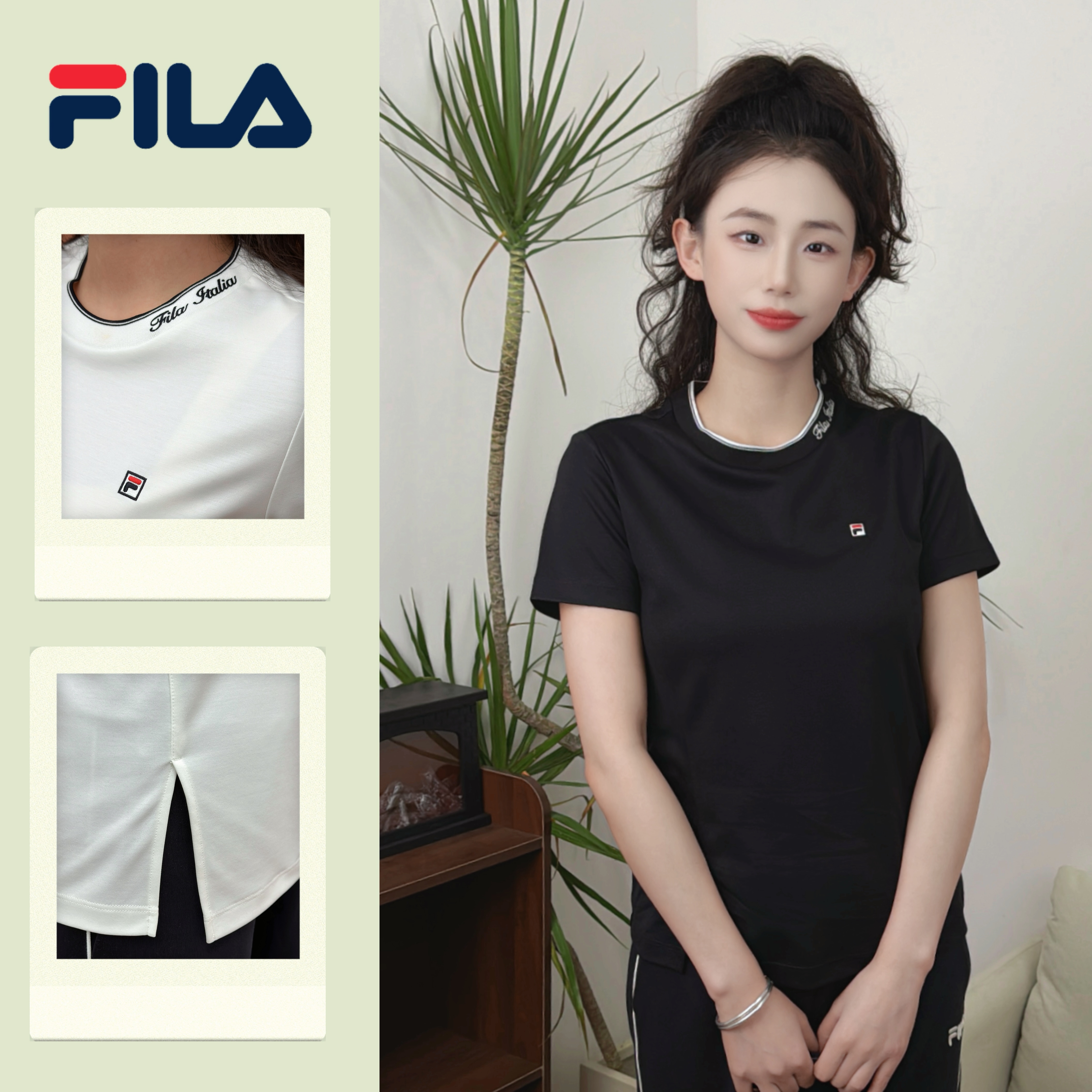 【爆款圆领串标】斐乐女装夏季休闲正肩显瘦修身短袖T恤F51W528101F