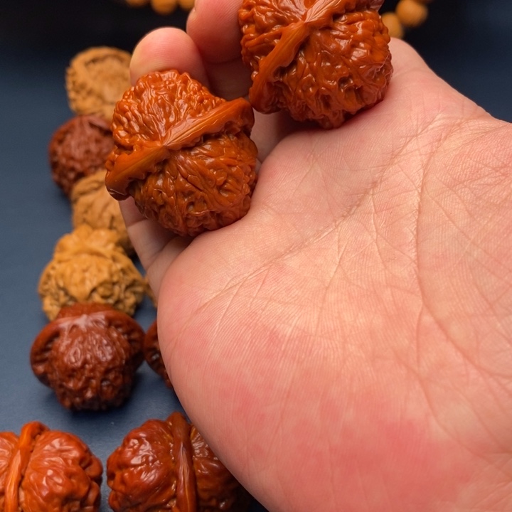 把件文玩核桃白狮子8