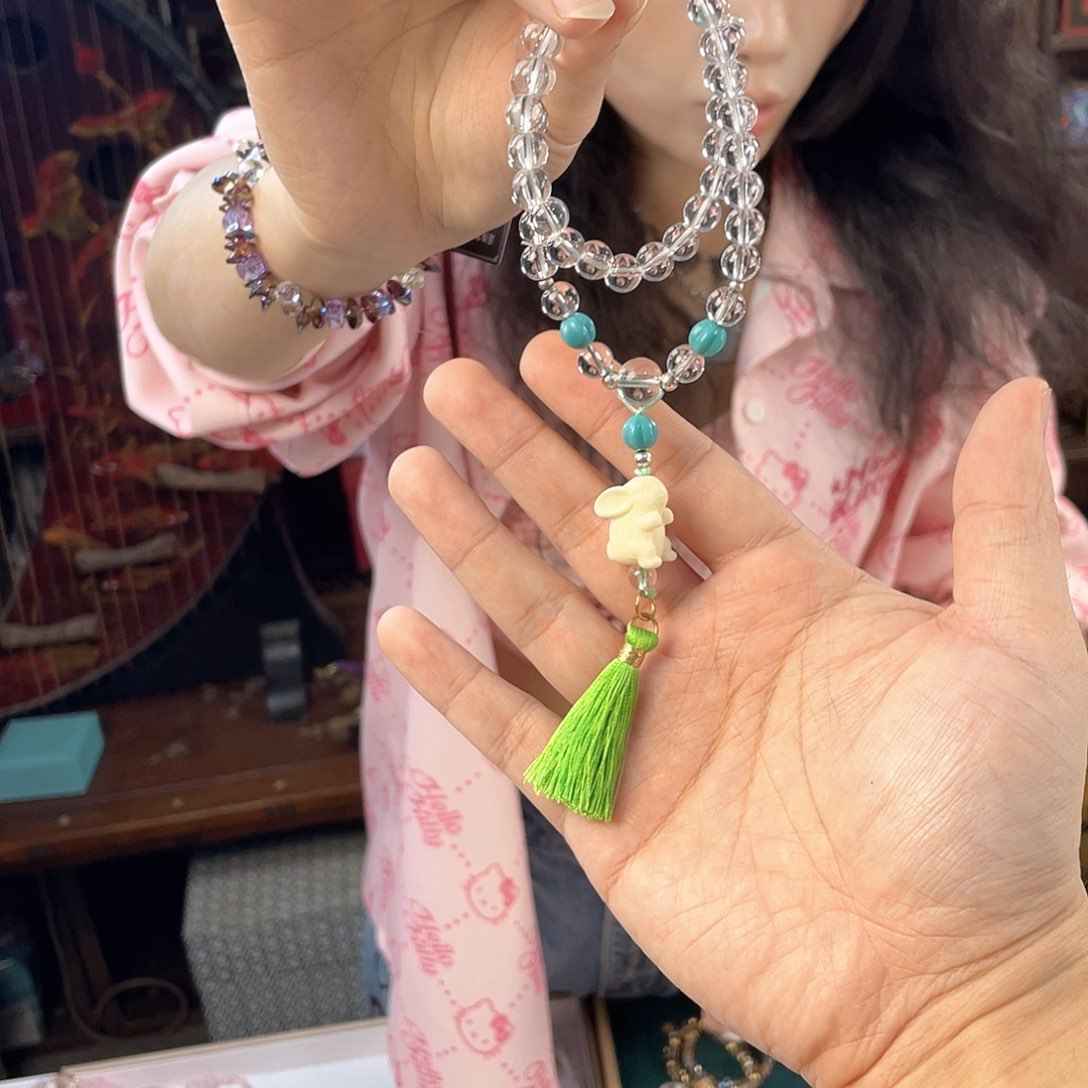 水晶手链银S925镀金镶嵌