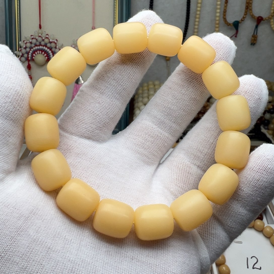 手串菩提根/象牙果卡13*15 年糕珠天然落地果干磨S12