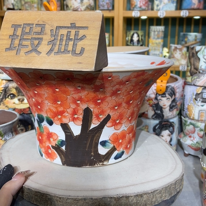 红陶景德镇艺术手绘作品