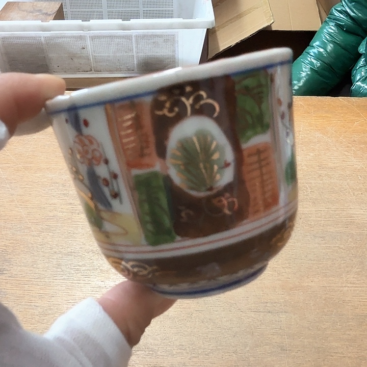 中古回流老摆件，老茶杯123