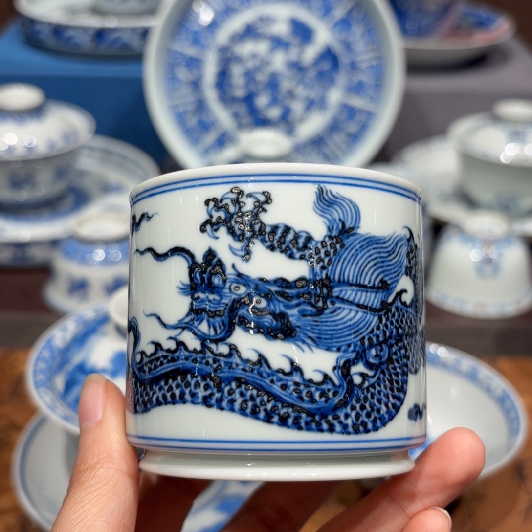 瓷片我***米景德镇纯手工手绘