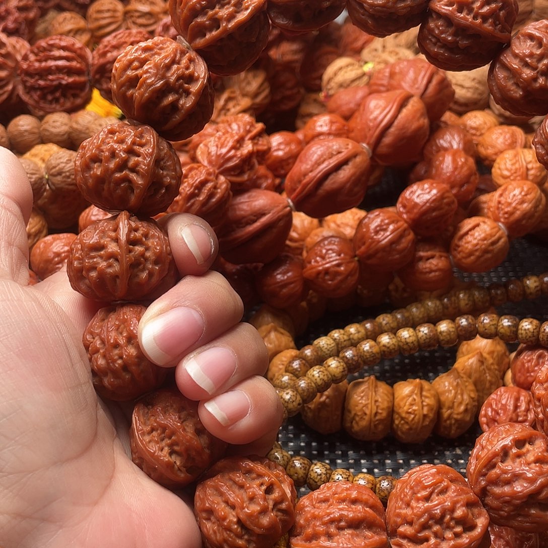 老***莉手串文玩核桃粗筋方墩