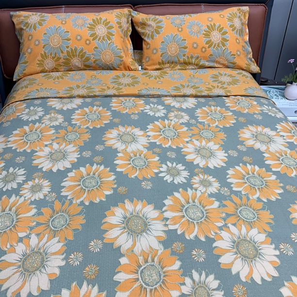 z原麻超柔皱皱纱双人被套（向阳）舒适透气四季款柔软