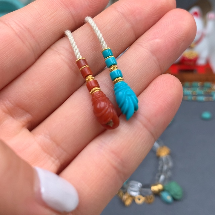 绿松石绿松石配饰18K金镶嵌