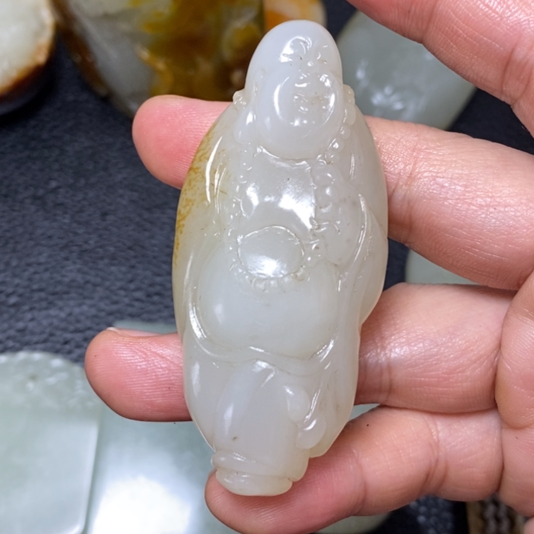 一***兄和田玉未镶嵌套链
