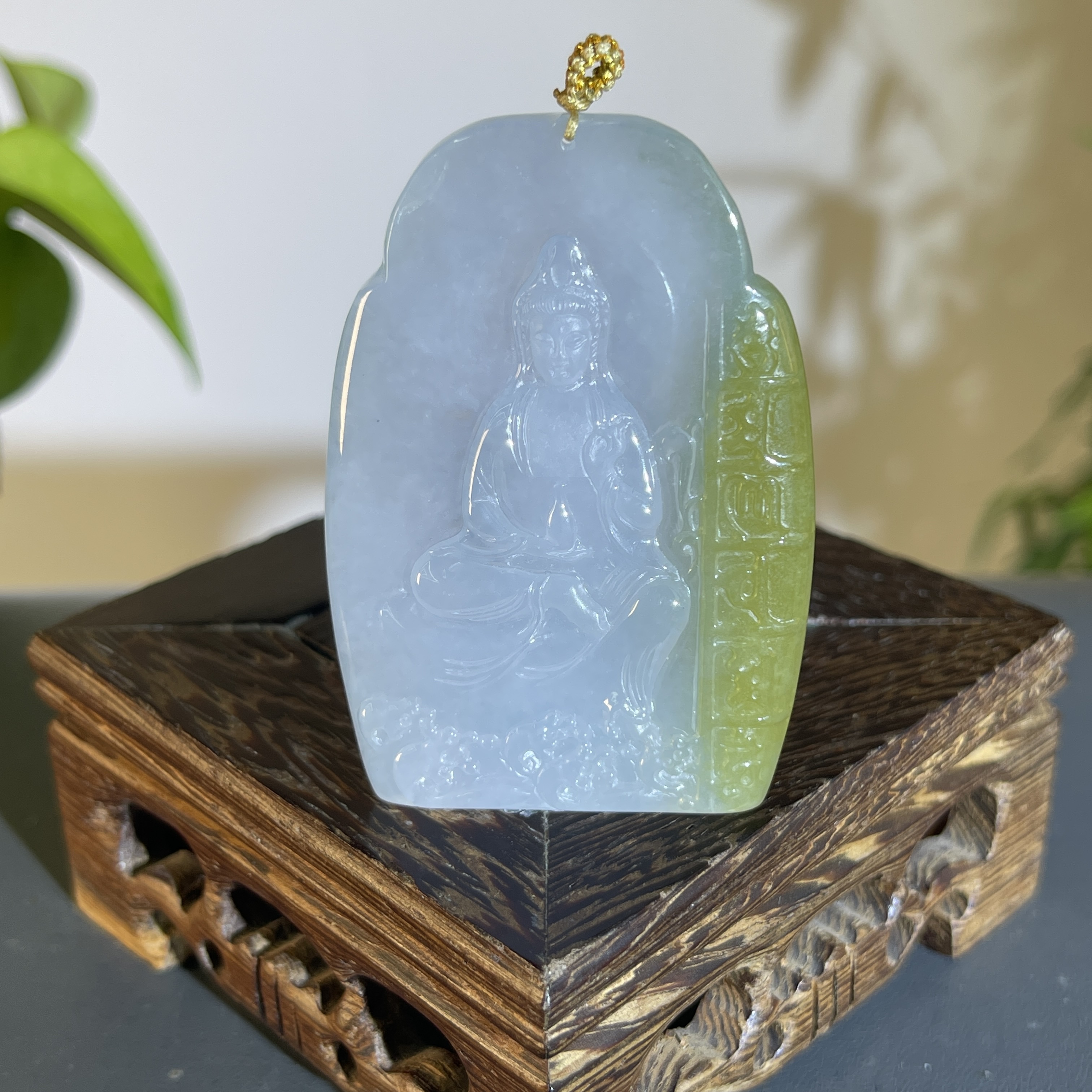 JCW30-158 天然缅甸A货翡翠 自在观音