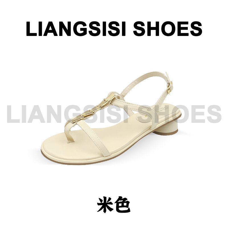 梁思思SHOES新款时尚百搭皮带扣凉鞋-8377-3