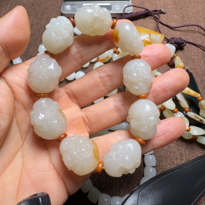 清***～和田玉未镶嵌颈饰