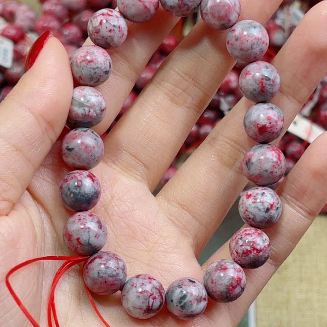 天然辰砂天然原石手串