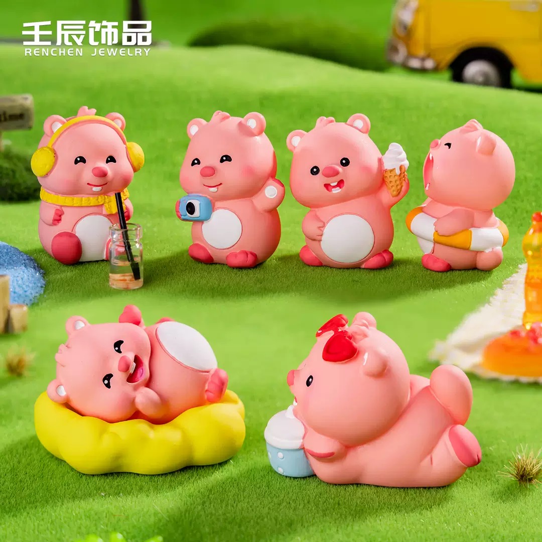 【双许愿+对对碰】露比海狸三代桌面车载摆件饰品diy树脂配件