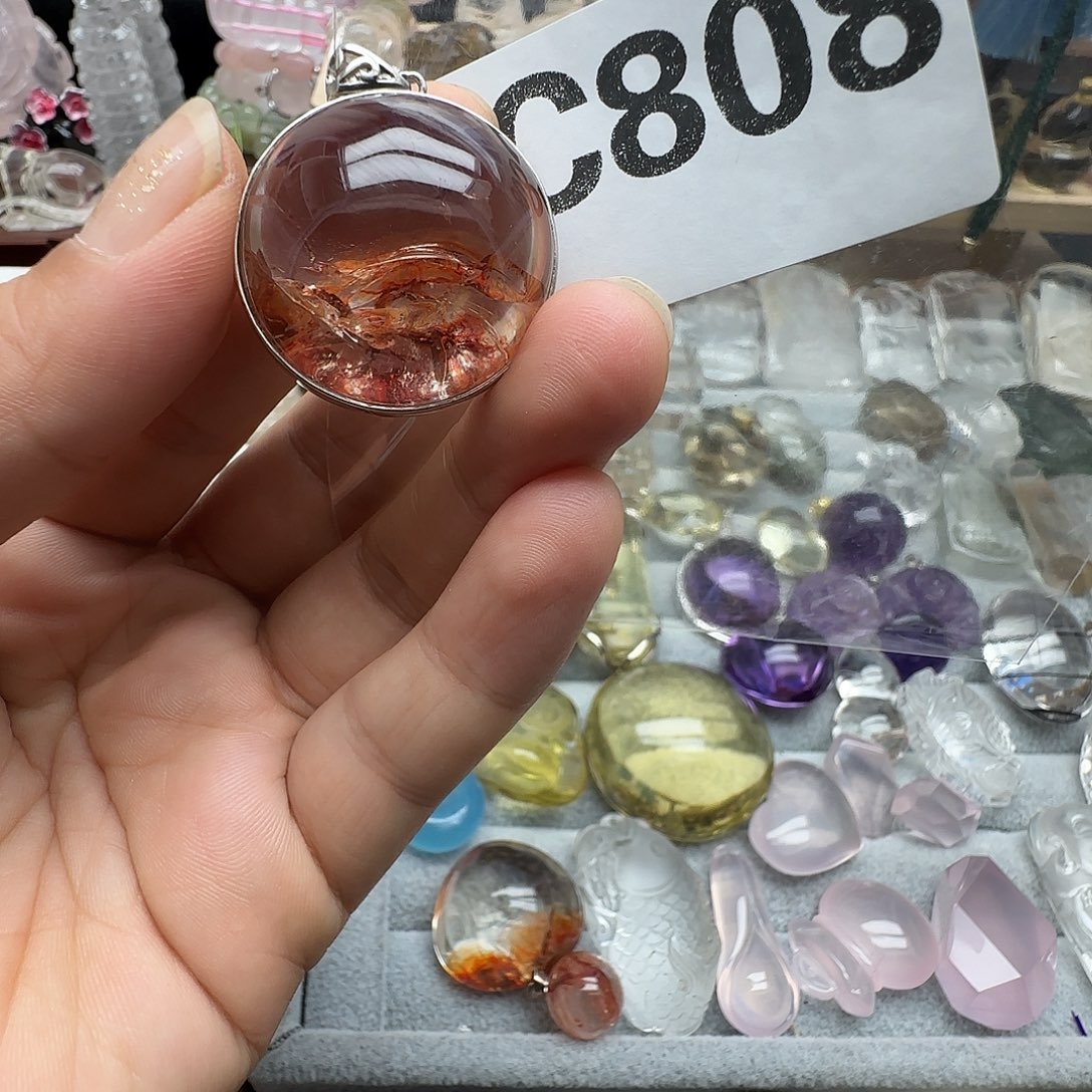 娜***娜未镶嵌颈饰水晶吊坠808