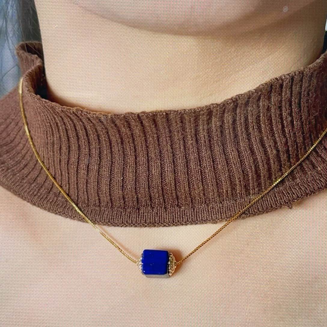 青金石方糖福利吊坠不做证书未镶嵌