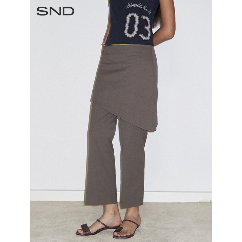 【DEMODEMODE 设计师品牌】SND SS25 弧形下摆叠穿七分裙裤显瘦