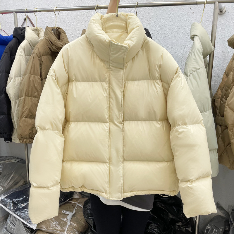 反季秋冬新款羽绒服短款韩版立领宽松加厚短款小个子面包服外套