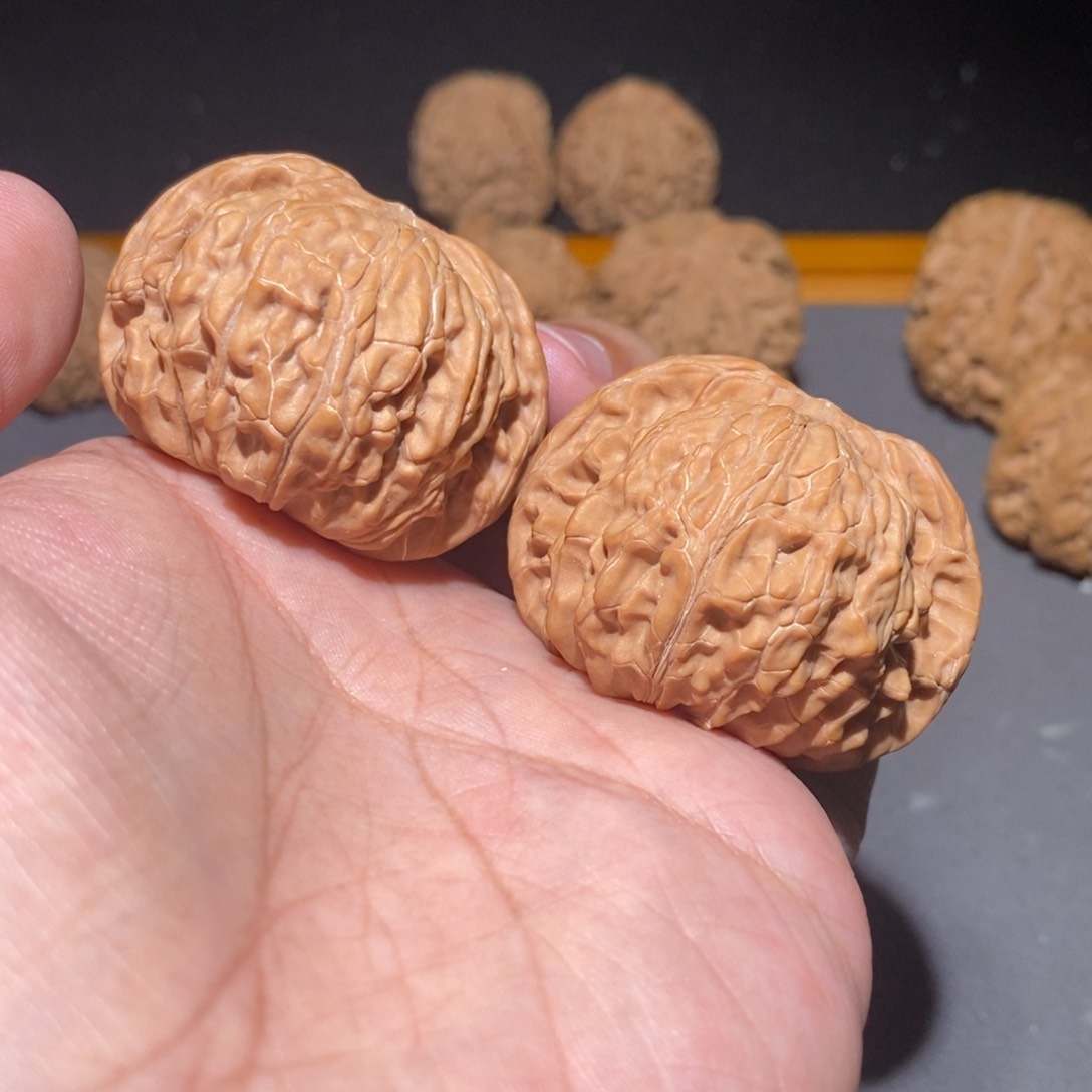 文玩核桃把件44磨盘全品
