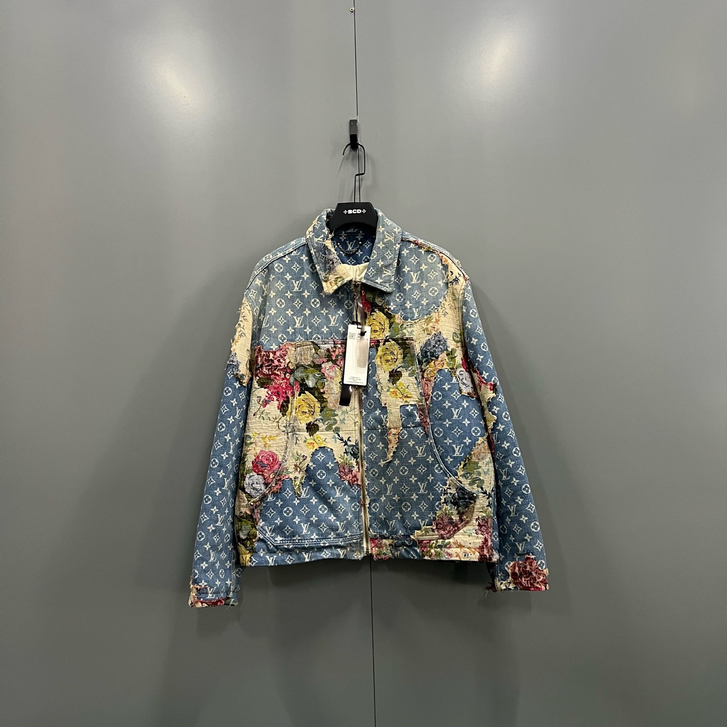 99新 LouisVuitton/路易威登 ab1224 102572 花卉牛仔外套 50码