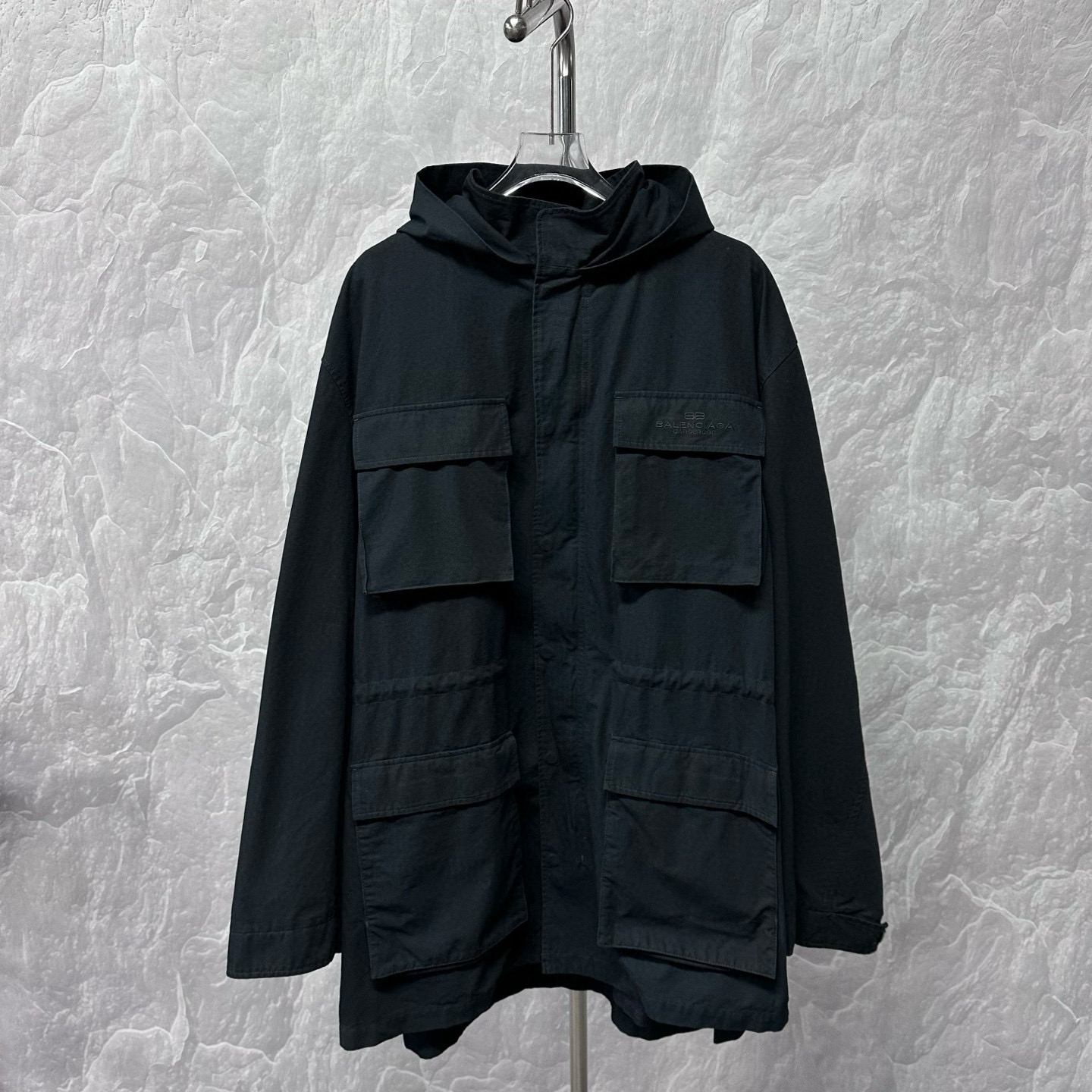 未使用 Balenciaga/巴黎世家 SS24 刺绣工装连帽外套 48码 J01595