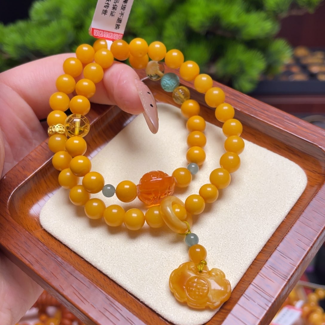 蜜蜡手链未镶嵌手串