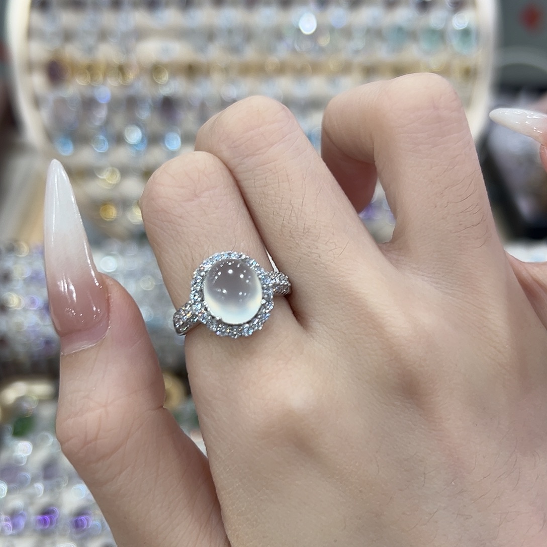 财***徒岫玉银S925镶嵌戒指