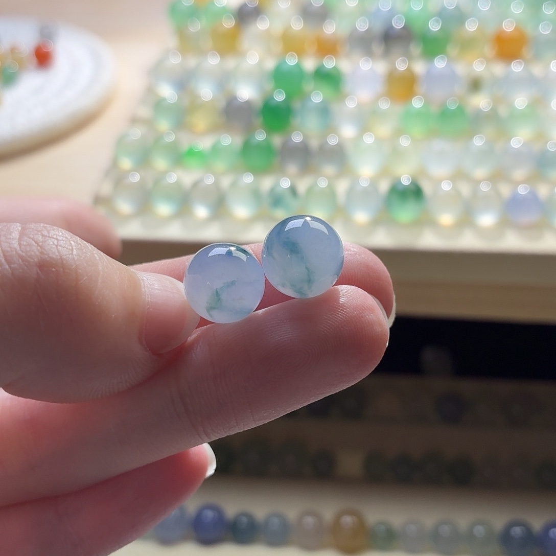 红***油翡翠散珠翡翠1188