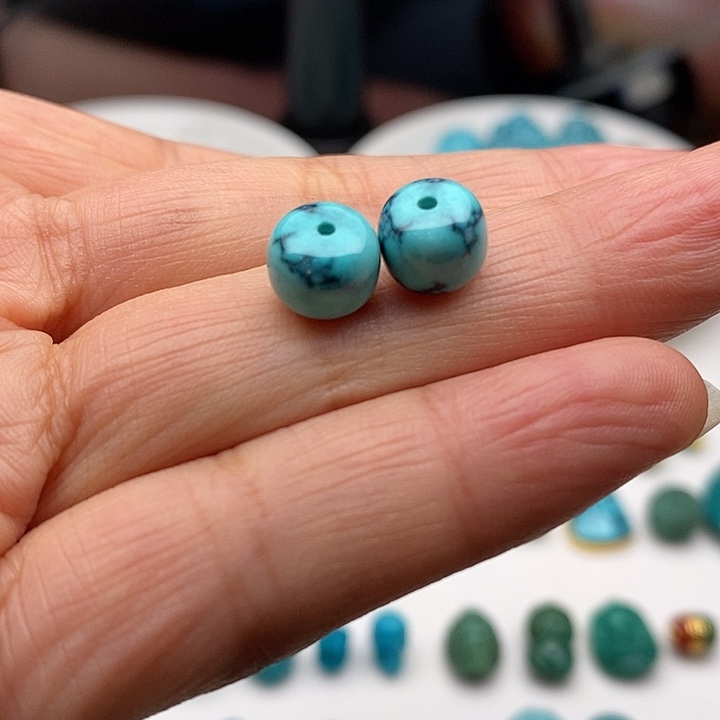 绿松石配珠未镶嵌