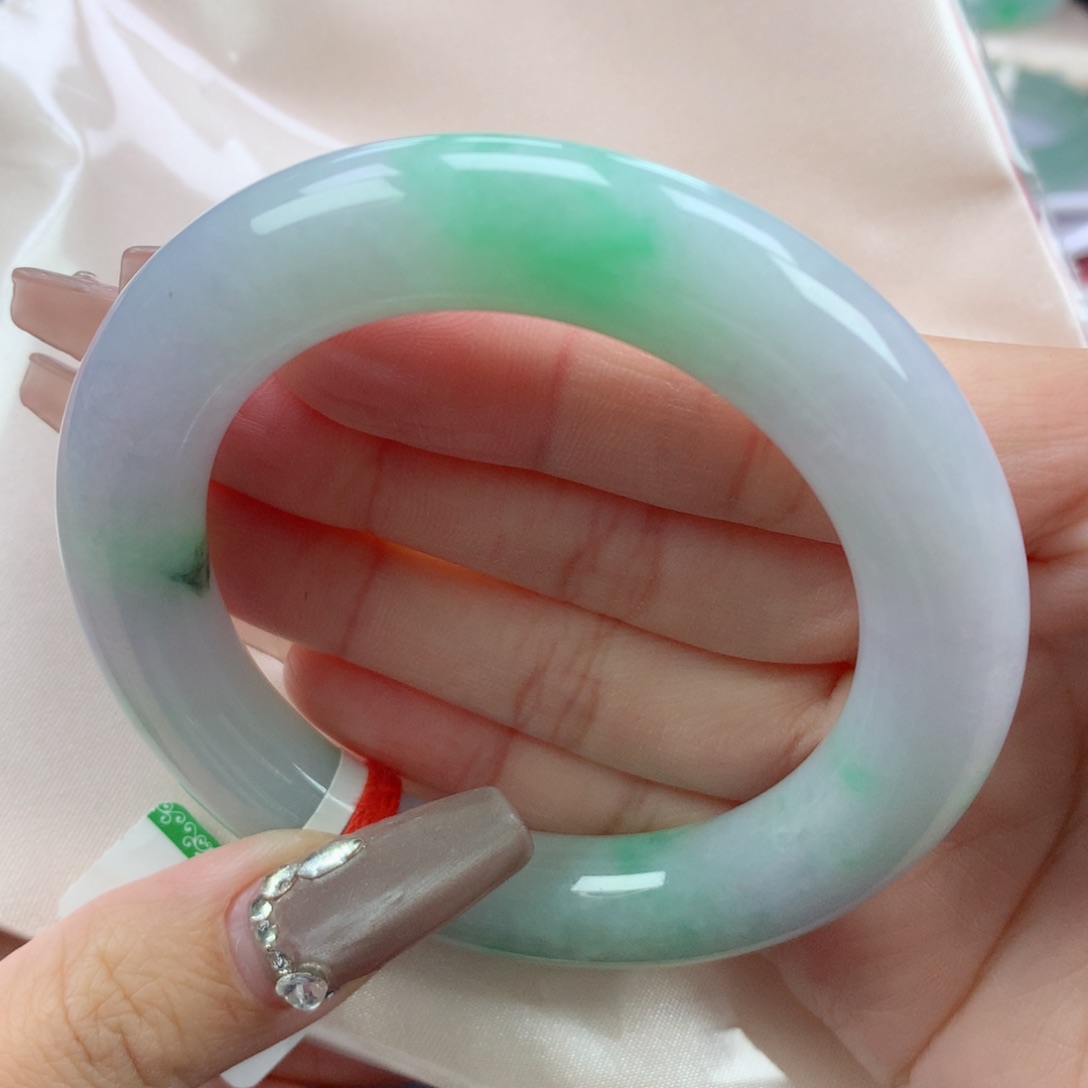 翡翠手镯未镶嵌54.5圆条