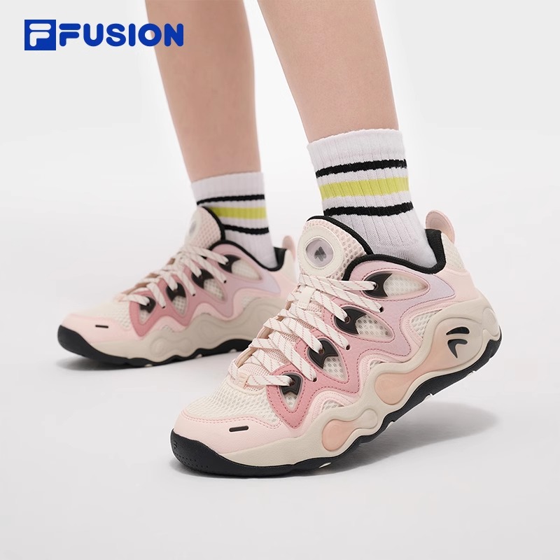 FILA FUSION斐乐潮牌融裂鞋男女鞋夏复古篮球鞋运动鞋T12W523210F