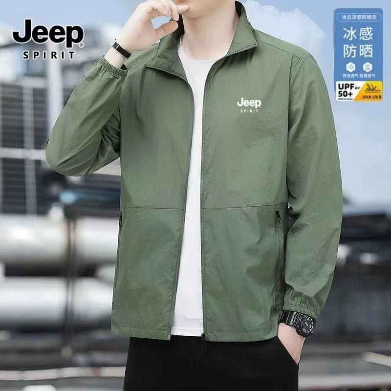 JEEPSPIRIT吉普夏季高端男士防晒衣户外防晒夹克大码立领外套速干