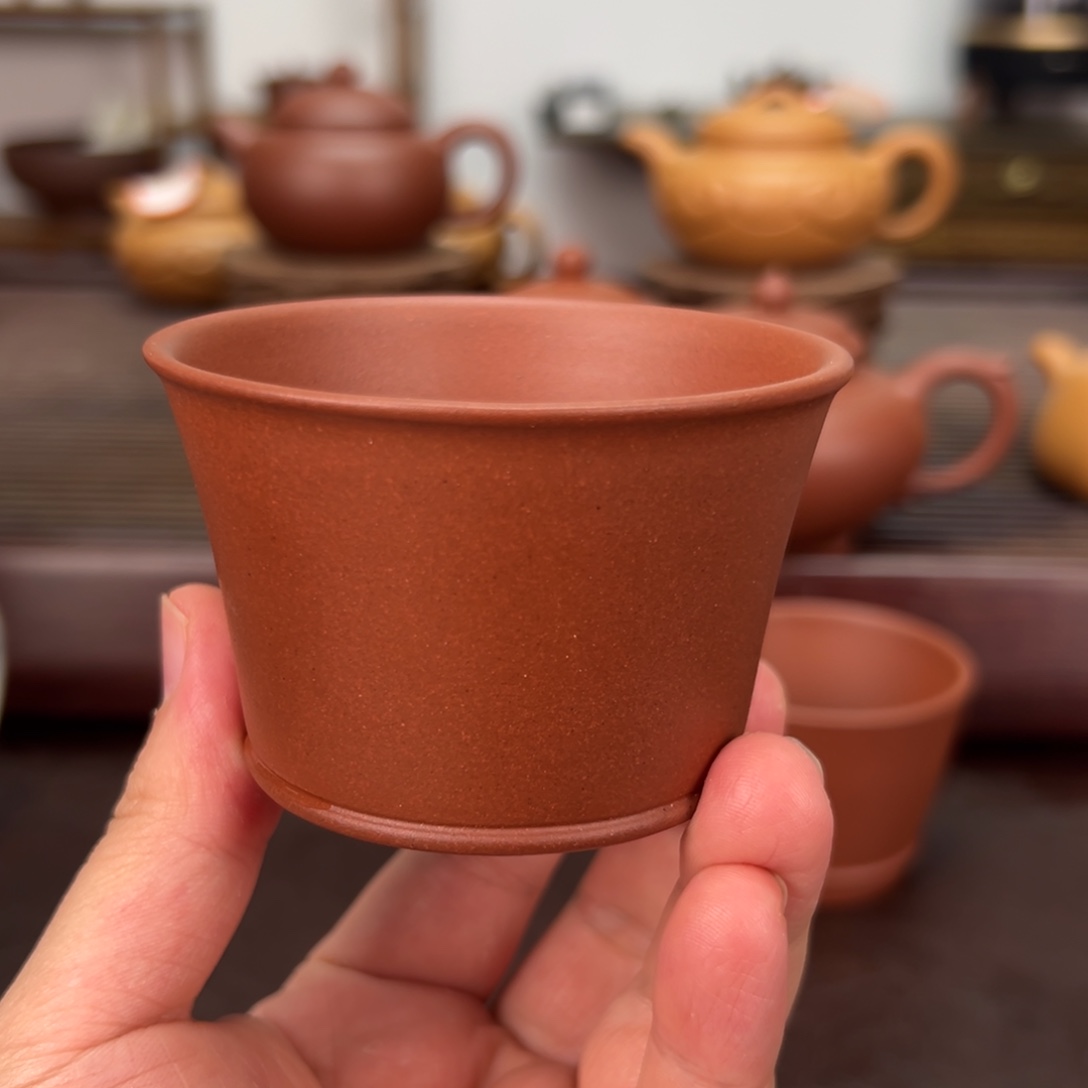 y***a紫砂茶壶红棕泥主人杯