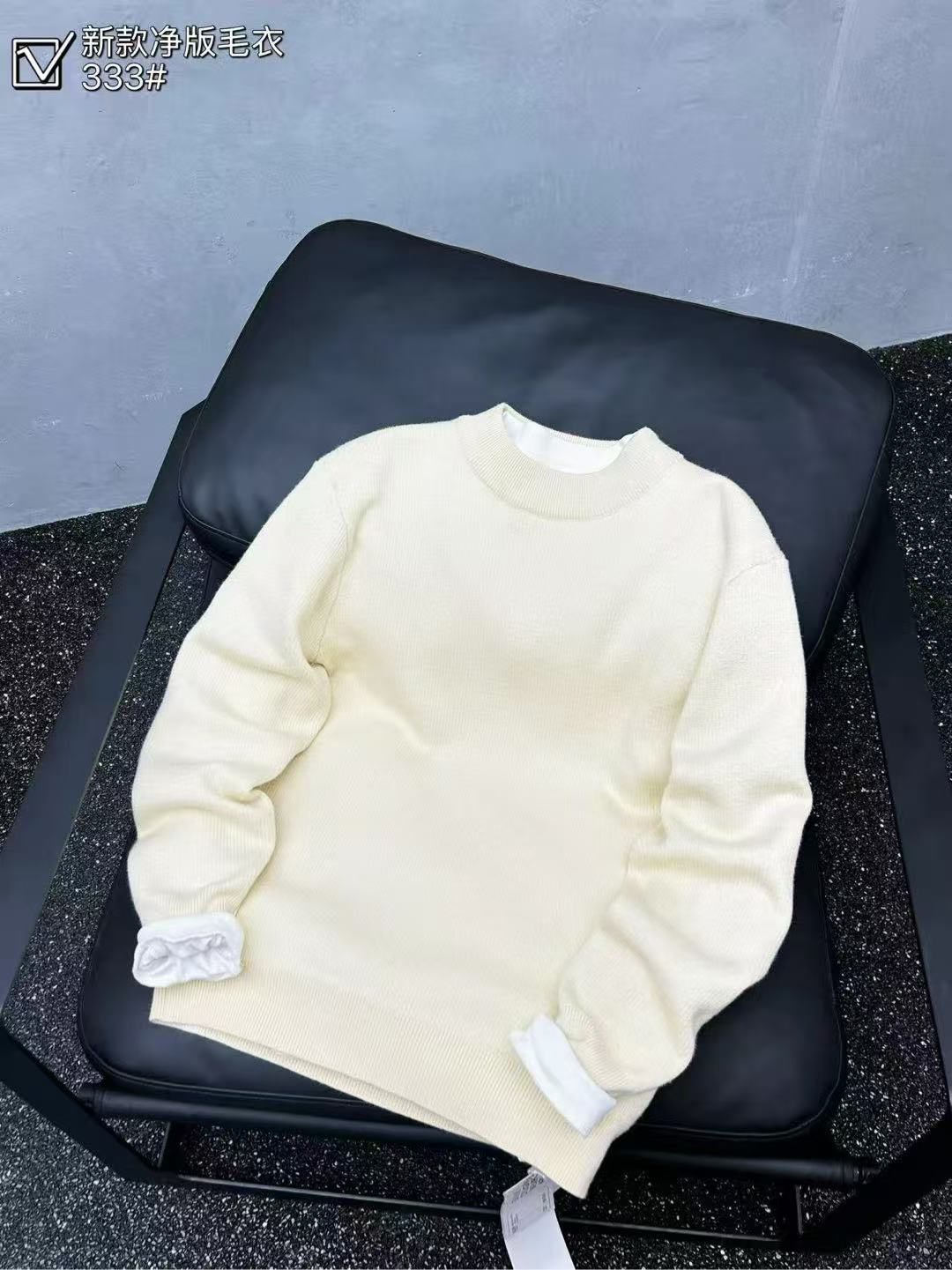 鑫燃KIKI  绵羊毛天丝时尚百搭男士新款净版毛衣  333  YLZ