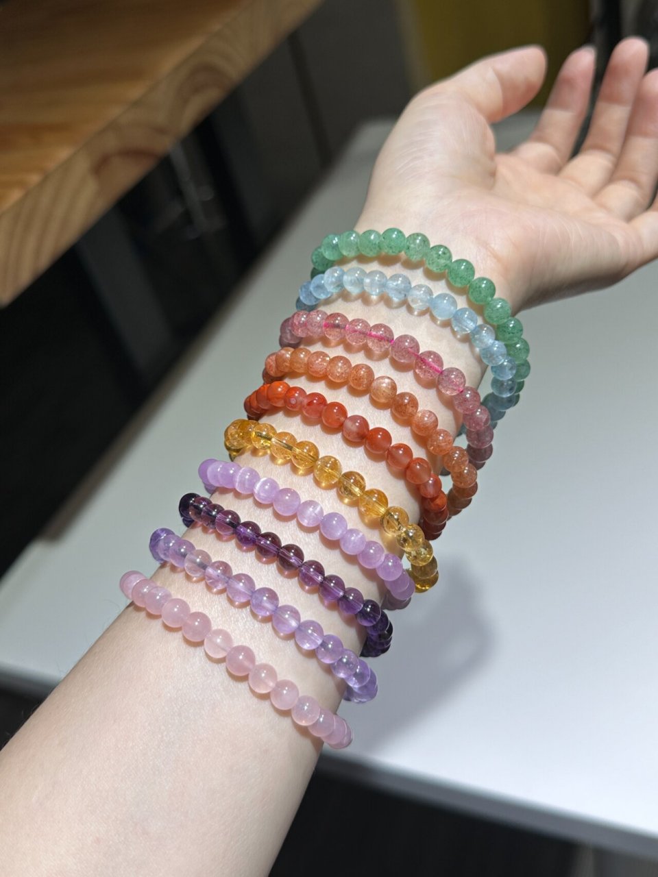 合金琉璃手链 非金属珐琅散珠集合手串DYL时尚，多样性发其一