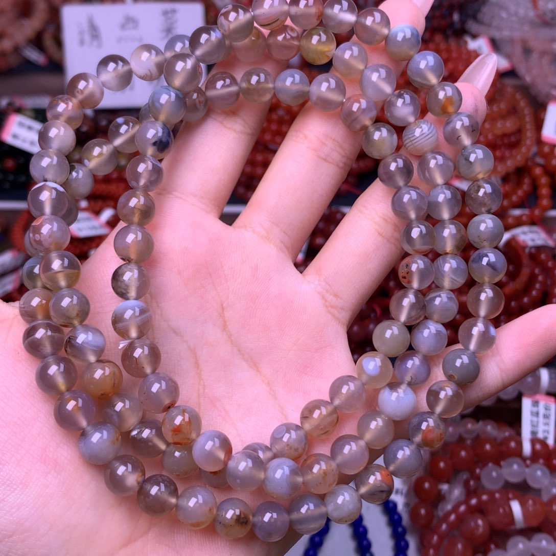 未镶嵌手链南红玛瑙24号原矿大山包玻璃包浆卡8