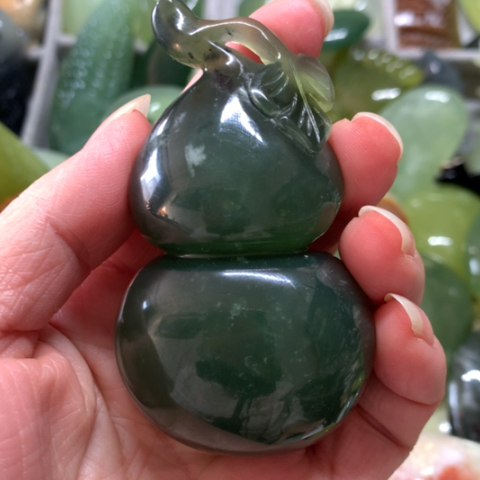 蛇纹石玉未镶嵌手把件