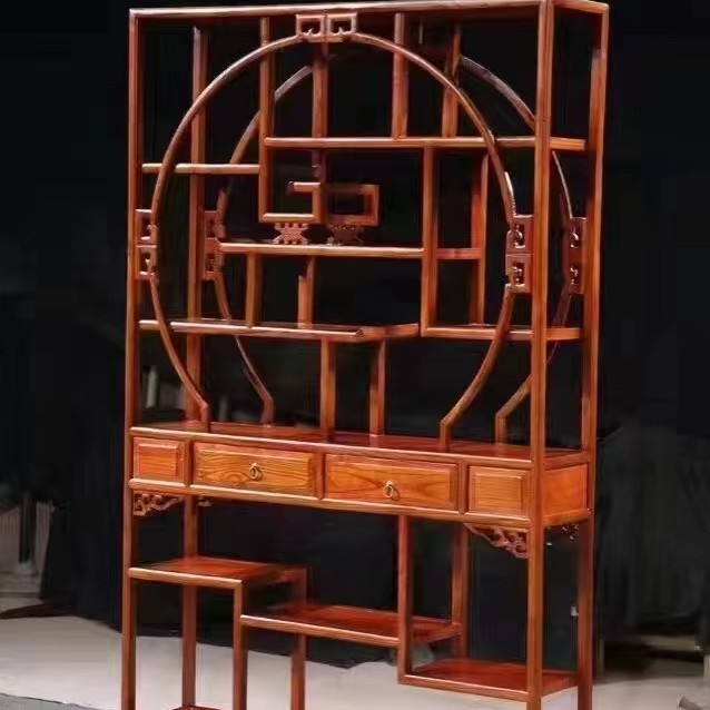 榫卯结构博古架屏风