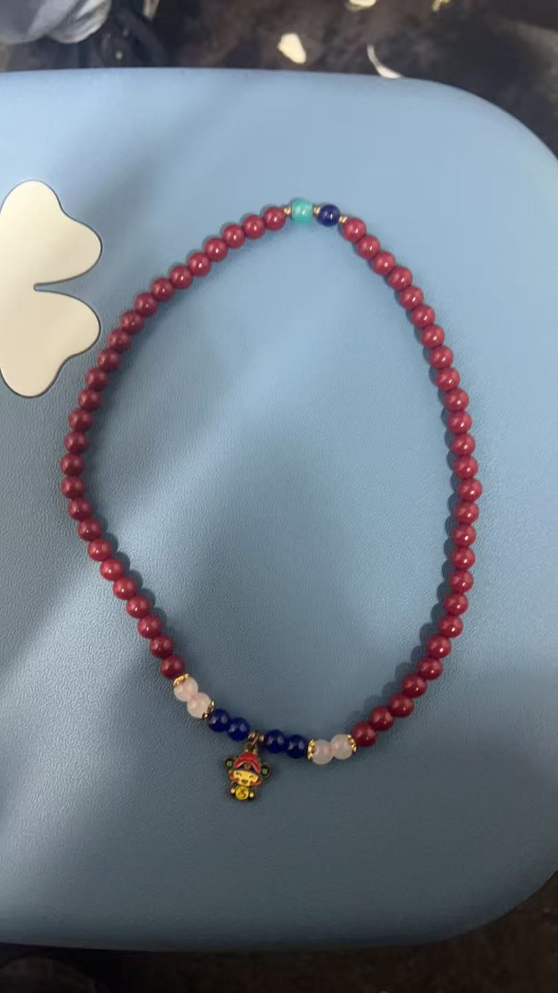 天然辰砂QL78精品手串（无礼盒）