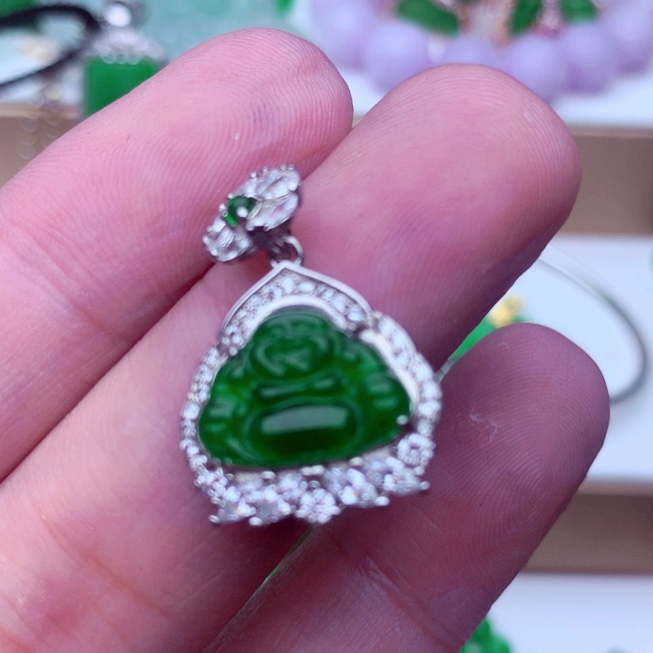 翡翠未镶嵌吊坠(不含链)
