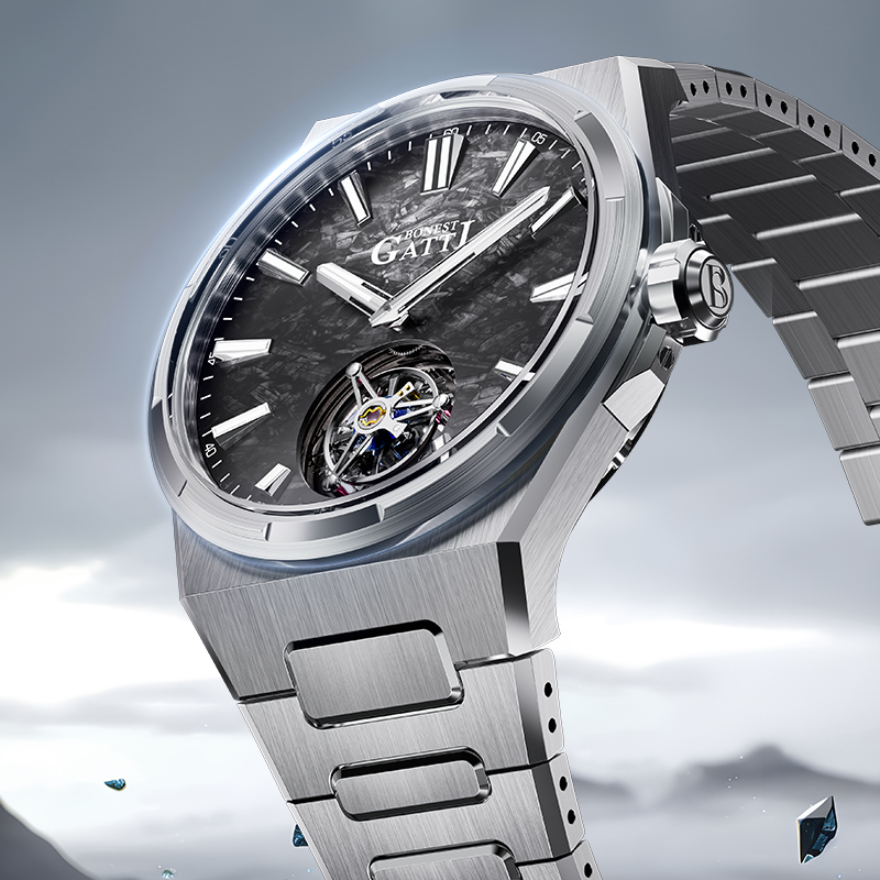 BONEST GATTI/布加迪新款时尚全自动机械陀飞轮男士腕表BG7006【2】