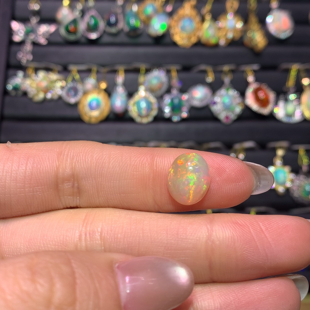 银S925镶嵌欧泊吊坠款式原**我