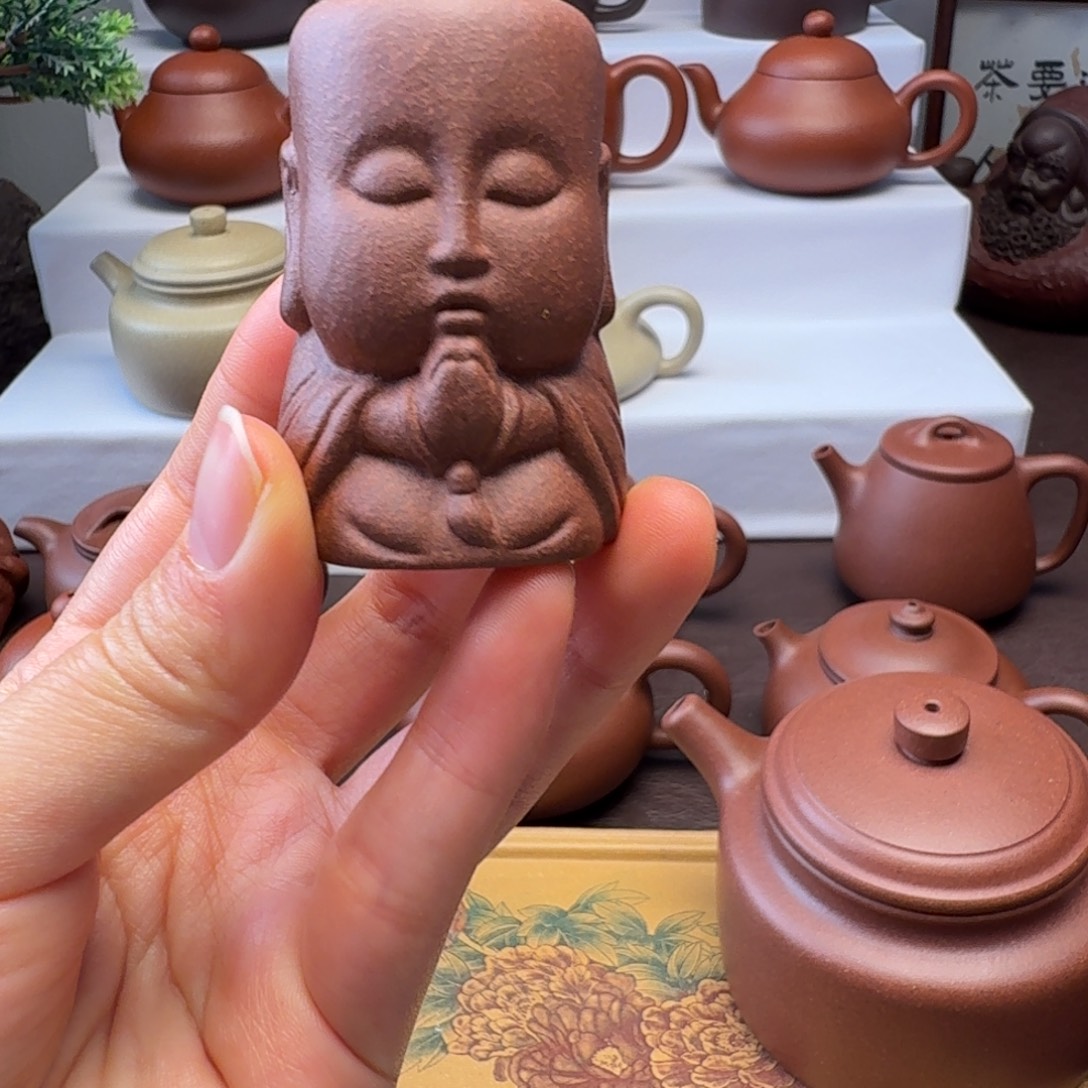 茶壶紫砂茶周边  盖志小和尚