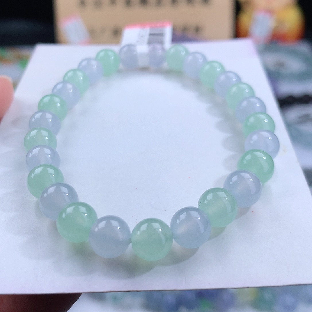 翡翠手链未镶嵌卡6.8mm