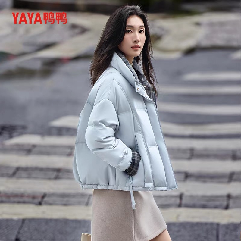 YAYA/鸭鸭羽绒服女2025新款冬季时尚百搭加厚保暖小个子短款外套