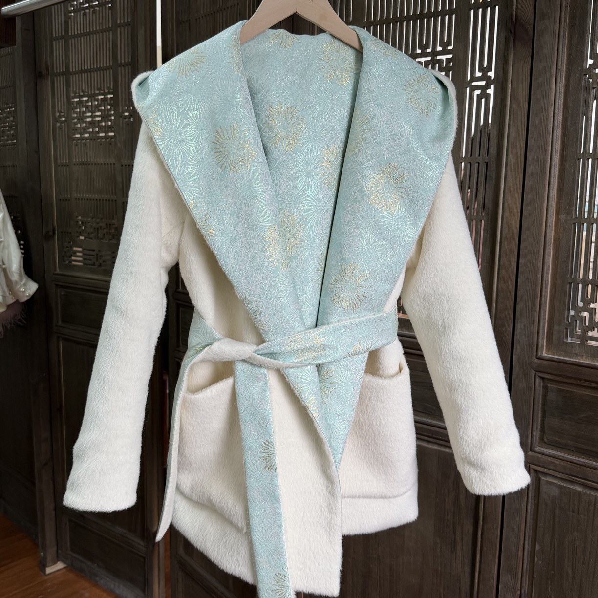 RE00760李德喜浮光锦苏力双面定制款面料