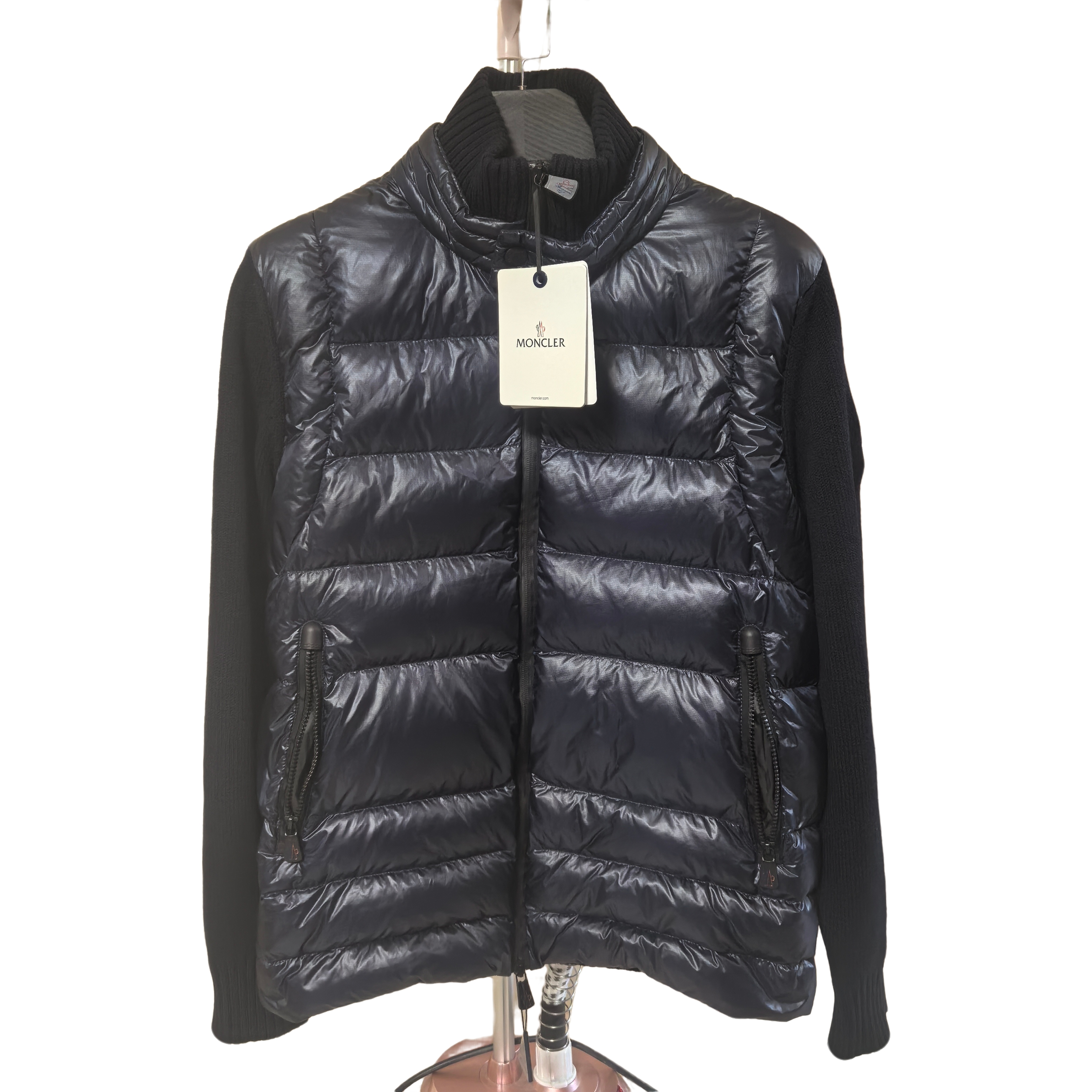 未使用 MONCLER 1141蒙口新款滑雪系列羊毛拼接羽绒服/xl/全新