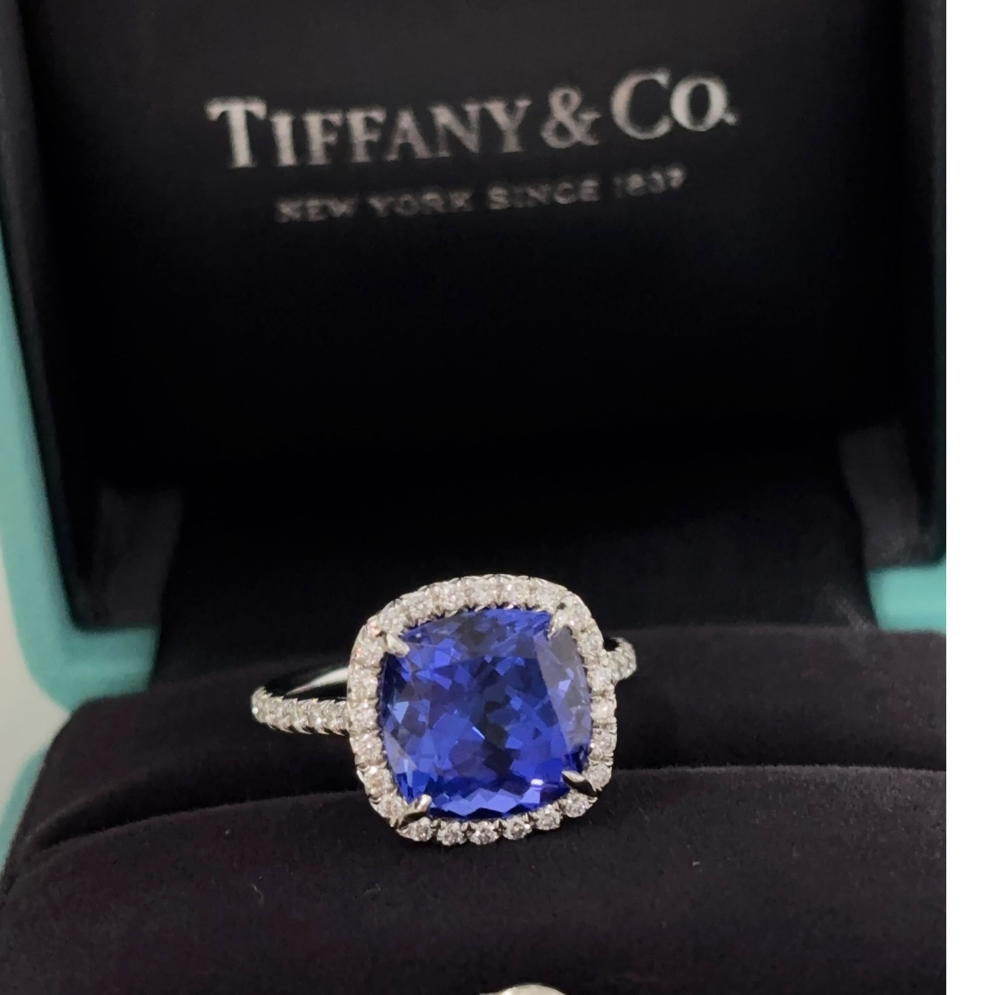 99新 Tiffany & Co./蒂芙尼 【念念】坦桑石5.17克拉 镶钻 戒指
