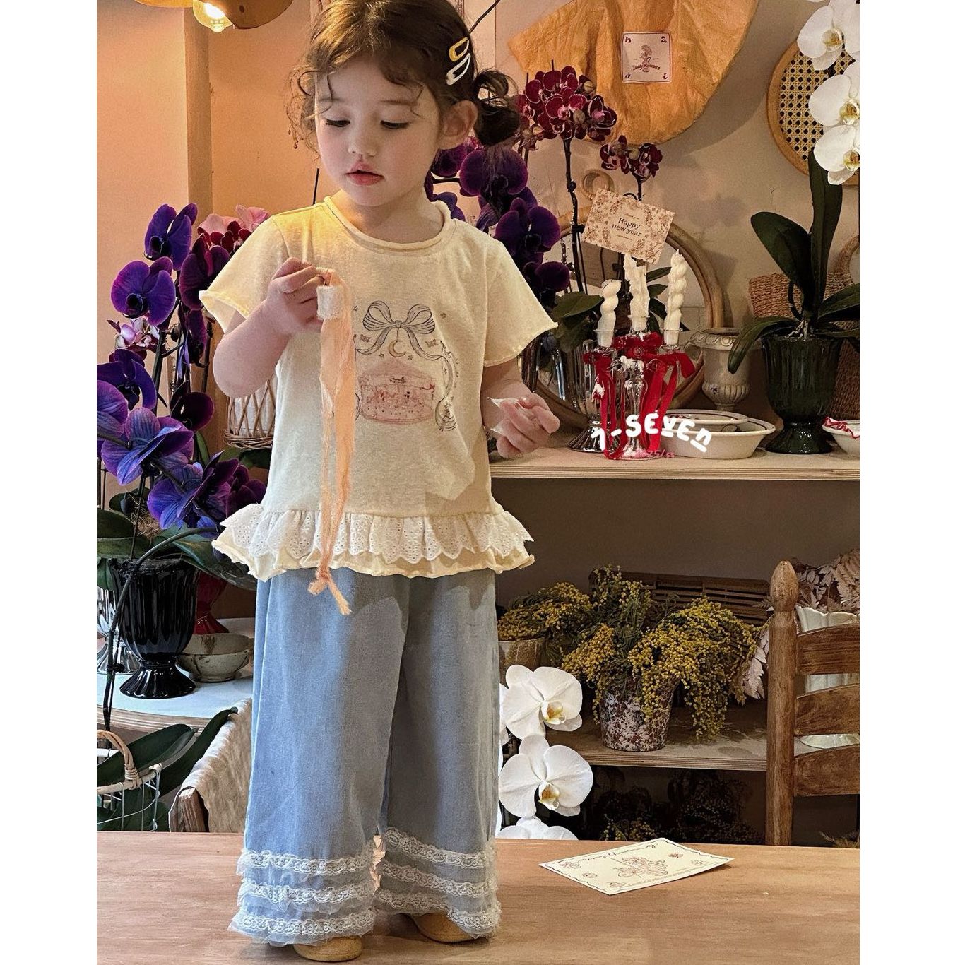 AC407~7Seven·25夏~花边牛仔裤6521