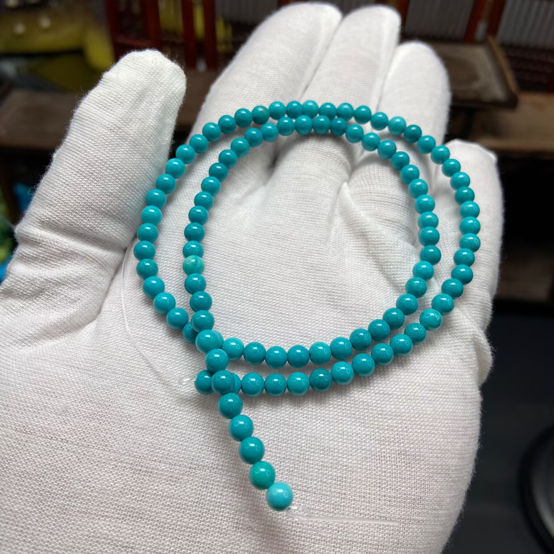 高润地域色系圆珠4m多圈创意DIY穿珠串珠B07