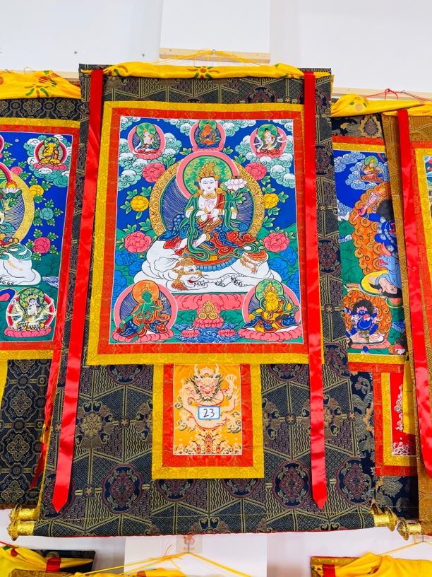 热贡精品唐卡普贤菩萨手绘23